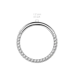 Lävistysrengas, Titanium 3 Sides Hoop in Silver -titaaninen clicker
