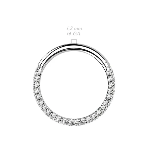Lävistysrengas, Titanium 3 Sides Hoop in Silver -titaaninen clicker
