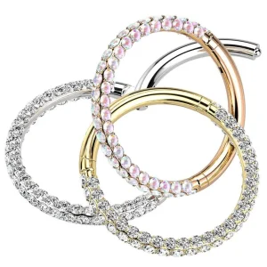 Lävistysrengas, Titanium 3 Sides Hoop in Gold -titaaninen clicker