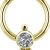 Lävistysrengas, Titanium Cluster Balls with Crystals in GLD