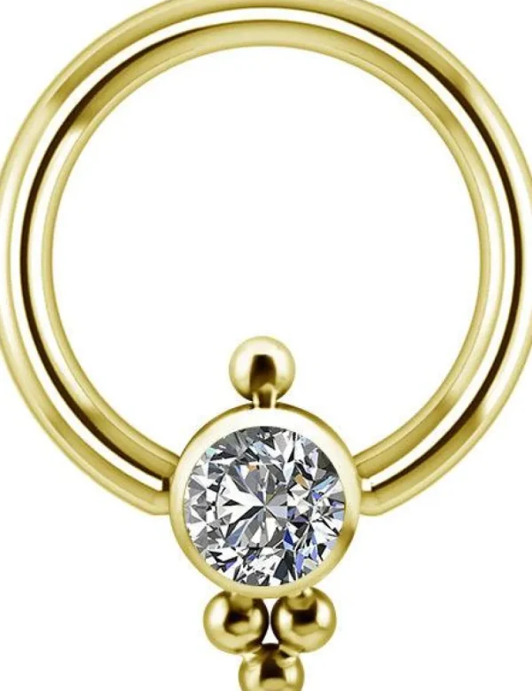 Lävistysrengas, Titanium Cluster Balls with Crystals in GLD