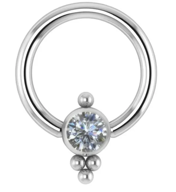 Lävistysrengas, Titanium Cluster Balls with Crystals