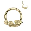 Lävistysrengas, Titanium Gold Hoop -sulkakoristeinen clicker