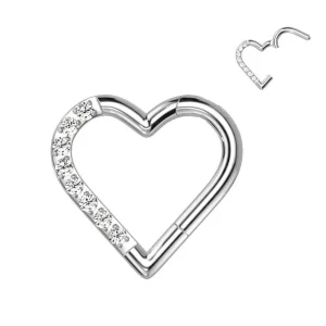 Lävistysrengas, Titanium Heart CZ -sydän titaaniclicker