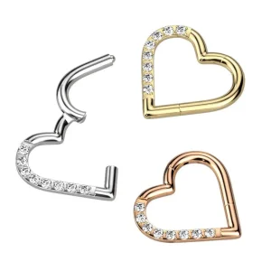 Lävistysrengas, Titanium Heart CZ -sydän titaaniclicker