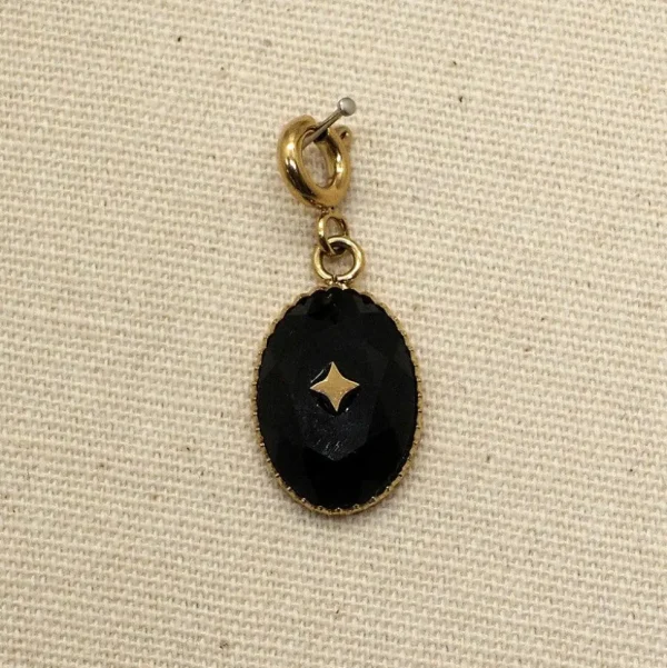 Maskotti/riipus, BOHM PARIS | Lockie Charm Castille petit, agathe noir