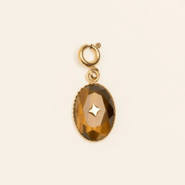 Maskotti/riipus, BOHM PARIS | Lockie Charm Castille petit -Oeil de tigre
