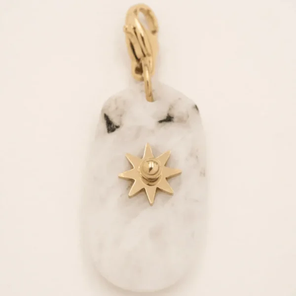 Maskotti/riipus, BOHM PARIS | Lockie Charm Maë -agathe blanc