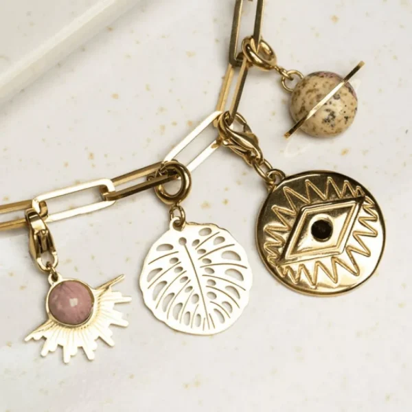 Maskotti/riipus, BOHM PARIS | Lockie Charm Tessaya -agate rose