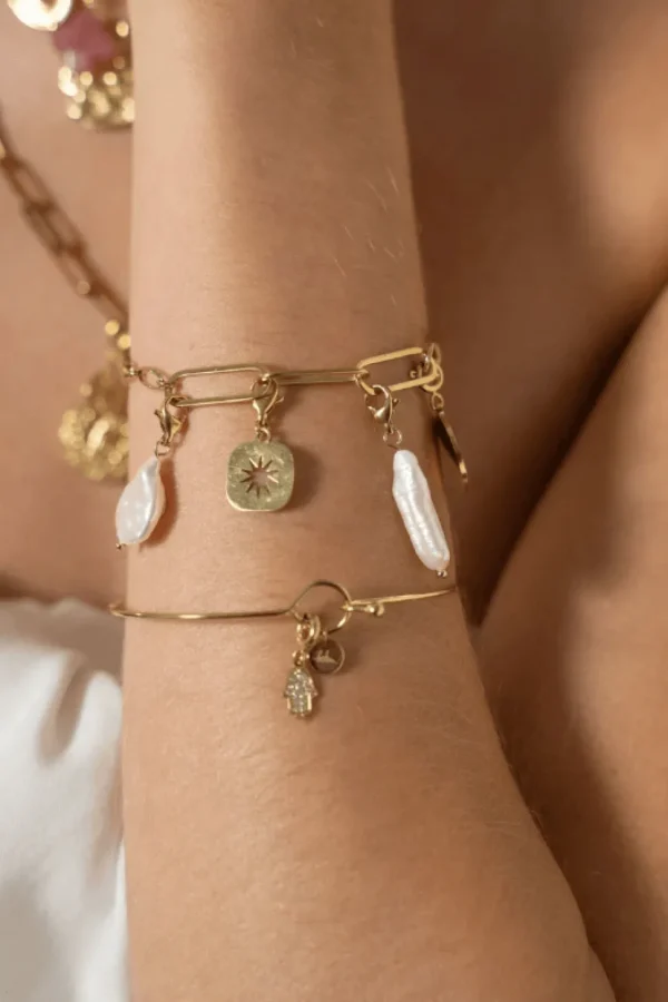 Maskotti/riipus, BOHM PARIS | Lockie Charm Naturelle agathe blanche