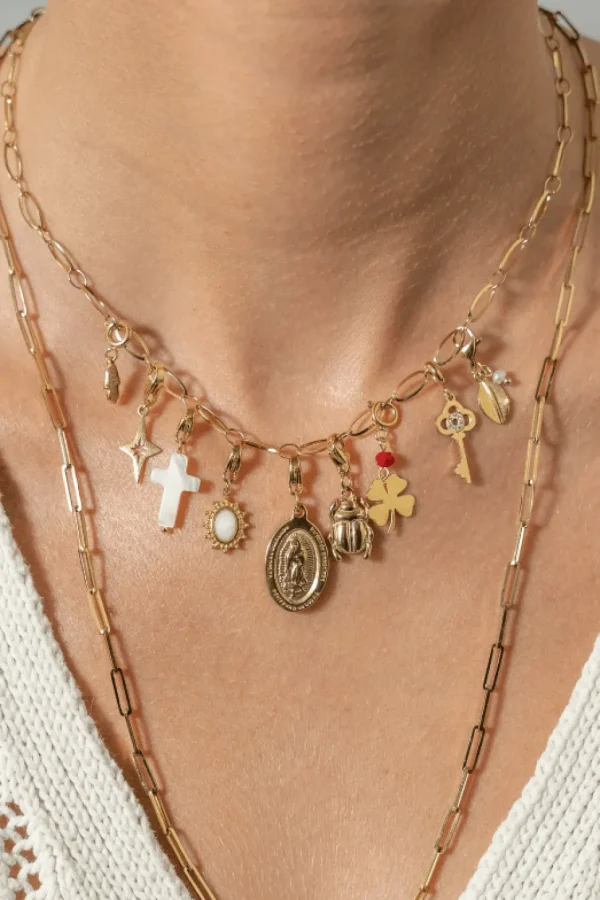 Maskotti/riipus, BOHM PARIS | Lockie Charm Cassy nuances roses