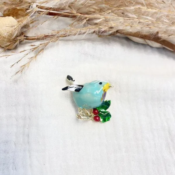 Mila and Stories | Birdie -mintunvihreä linturintaneula