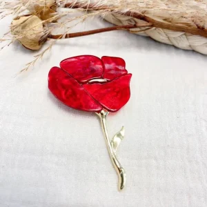 Mila and Stories | Large Poppy -suuri punainen unikkorintaneula