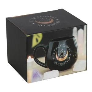 Muki, Let Me Consult My Crystals Mug -musta muki
