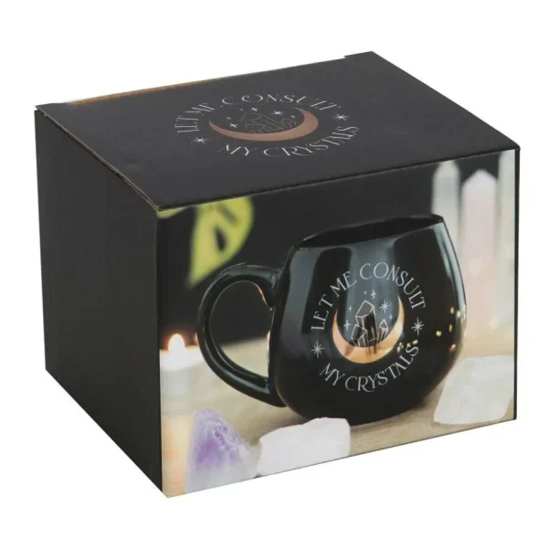 Muki, Let Me Consult My Crystals Mug -musta muki