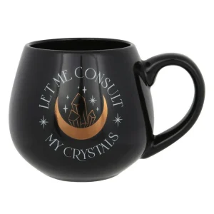 Muki, Let Me Consult My Crystals Mug -musta muki