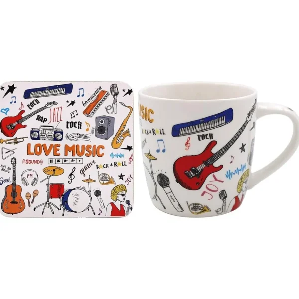 Muki, Music Mug & Coaster -musiikkiaiheinen muki & lasinalunen