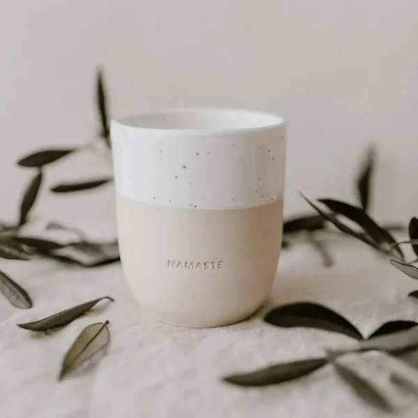 Muki, Namaste Mug -käsintehty korvaton tekstimuki