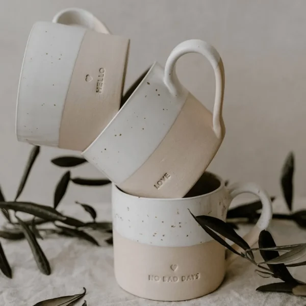 Muki, No Bad Days Mug -käsintehty tekstimuki