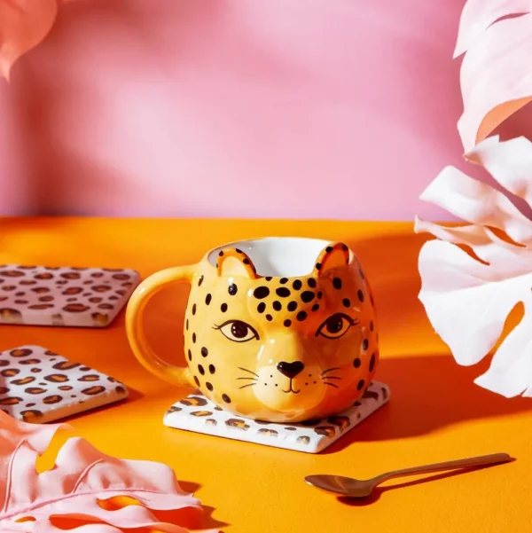 Muki, Sass & Belle | Leopard Love Shaped Mug