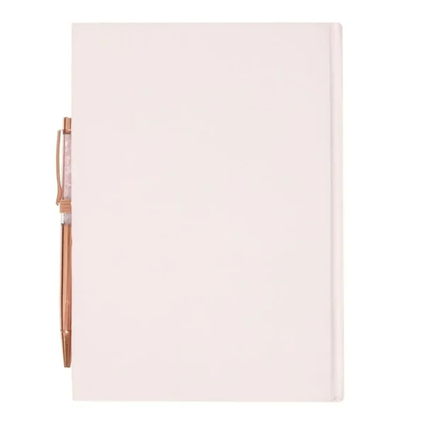 My Gratitude Journal -kiitollisuuspäiväkirja ja ruusukvartsikynä