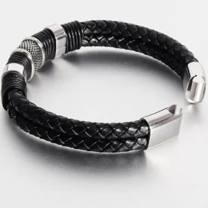Nahkarannekoru, Classic Black Leather Bracelet
