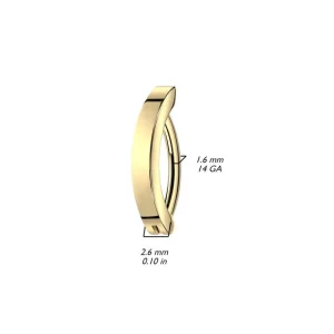 Napakoru, Hinged Belly Button Hoop -titaaninen naparengas (hopea)