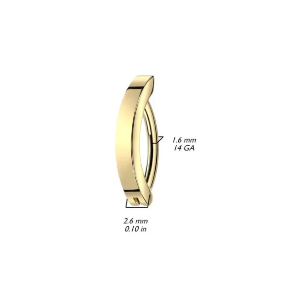 Napakoru, Hinged Belly Button Hoop -titaaninen naparengas (hopea)
