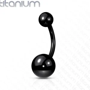 Napakoru, Implant Grade Titanium Belly Ring in Black
