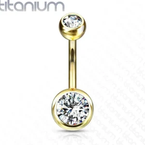 Napakoru, Mini Implant Grade Titanium Double Crystal in Gold