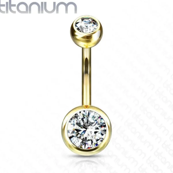 Napakoru, Mini Implant Grade Titanium Double Crystal in Gold