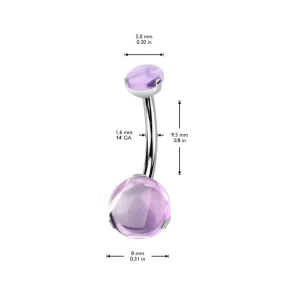 Napakoru, Titanium Prong Set Stone -violetti pyörökivi