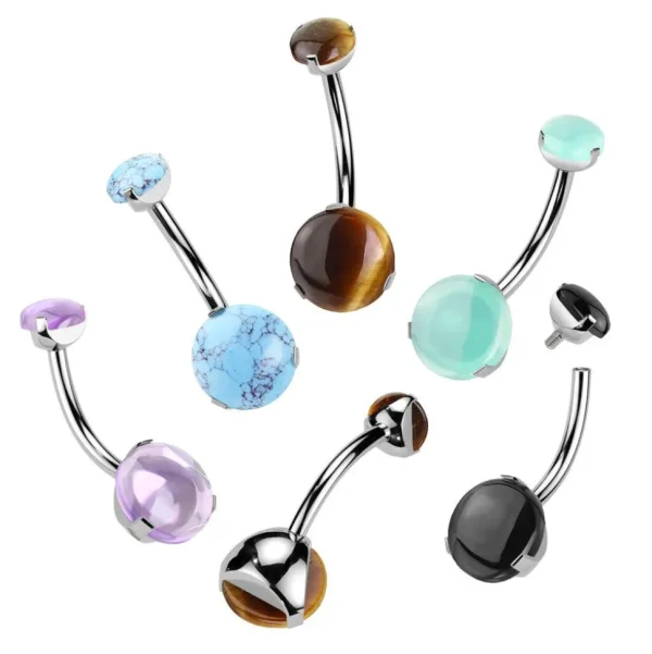 Napakoru, Titanium Prong Set Stone -violetti pyörökivi