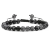 NATURE COLLECTION, Snowflake Obsidian -lumihiutaleobsidiaani rannekoru