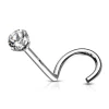 Nenäkoru, nenänappi Prong Set Round CZ (1mm/3mm)