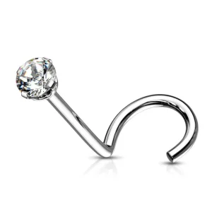 Nenäkoru, nenänappi Prong Set Round CZ (1mm/3mm)