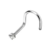 Nenäkoru, nenänappi Steel Crystal (0,8mm/2mm)