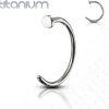 Nenäkoru, nenärengas Nose Hoop Titanium (0,8mm/kaksi kokoa)
