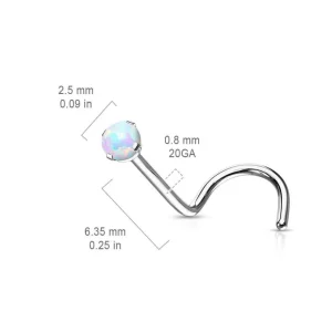 Nenänappi 0,8mm, Titanium Gold Opal -titaaninen nenäkoru (kulta)