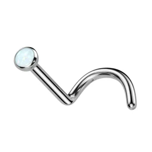 Nenänappi 0,8mm, Titanium 2,5mm Opal -titaaninen nenäkoru