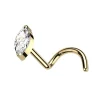 Nenänappi, Titanium Marquise Nose Stud -titaaninen nenänappi (kulta)