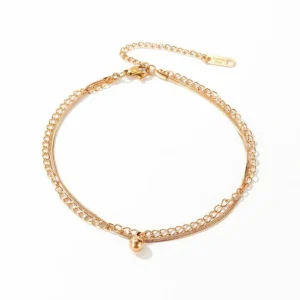 Nilkkakoru | HOLIDAY COLLECTION, Rosegold Anklet with Ball Charm