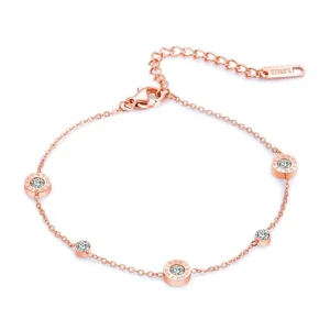 Nilkkakoru | HOLIDAY COLLECTION, Rosegold Anklet with Roman Numerals
