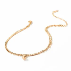 Nilkkakoru | HOLIDAY COLLECTION, Rosegold Anklet with Ball Charm