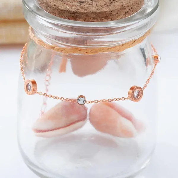 Nilkkakoru | HOLIDAY COLLECTION, Rosegold Anklet with Roman Numerals
