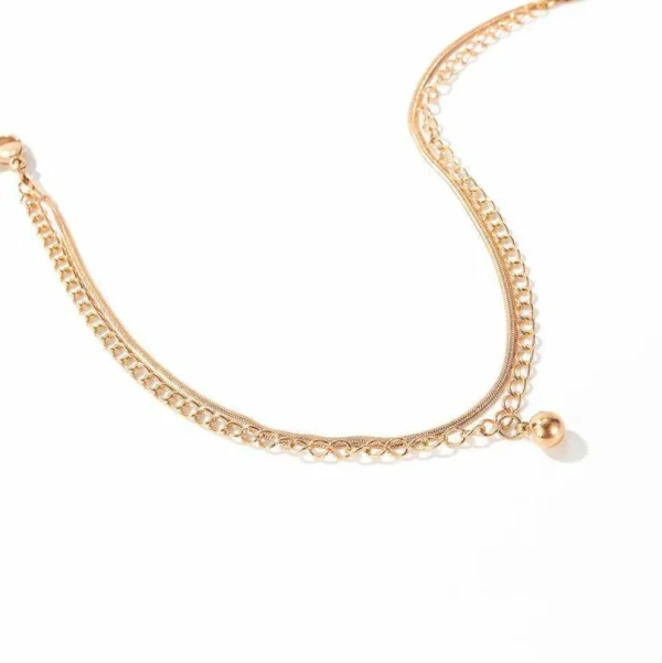 Nilkkakoru | HOLIDAY COLLECTION, Rosegold Anklet with Ball Charm