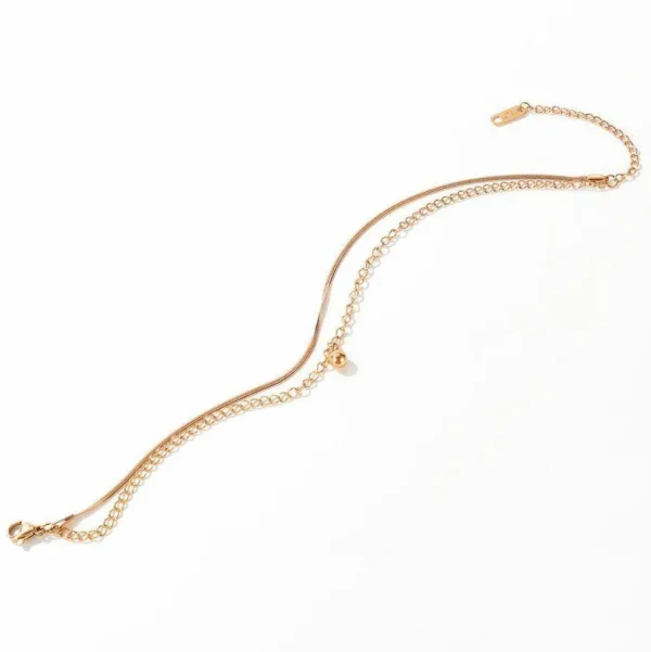 Nilkkakoru | HOLIDAY COLLECTION, Rosegold Anklet with Ball Charm