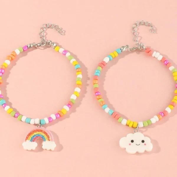 Nilkkakorusetti, FRENCH RIVIERA | Trendy Colourful Rainbow Anklets
