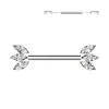 Nännikoru, Glam Titanium Barbell -titaaninen push in tappi (hopea)