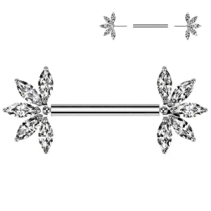 Nännikoru, Lux Titanium Barbell -titaaninen push in tappi (hopea)